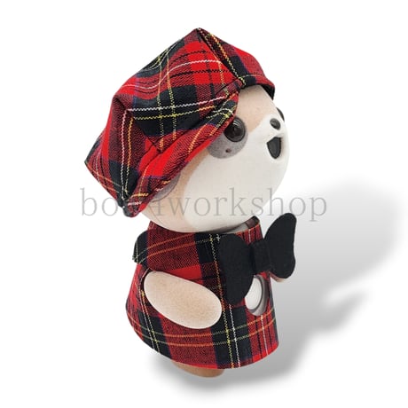ポケともの服  チェック柄チュニック＆帽子セット