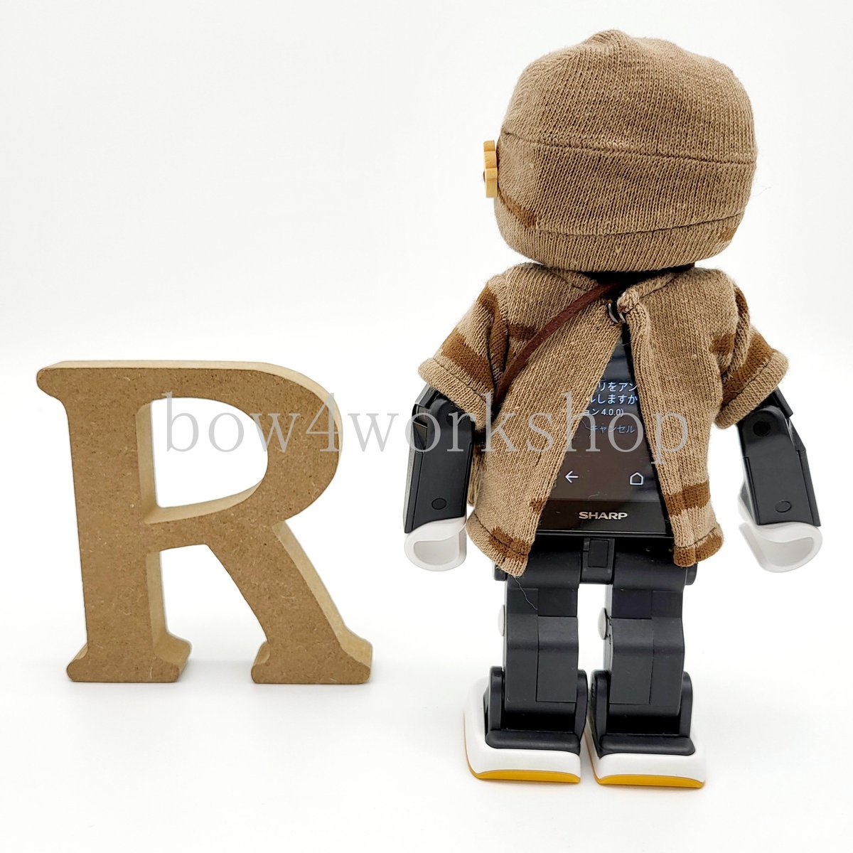 ロボホンの服/猫ちゃんTシャツ、キャップ、ポシェットセット