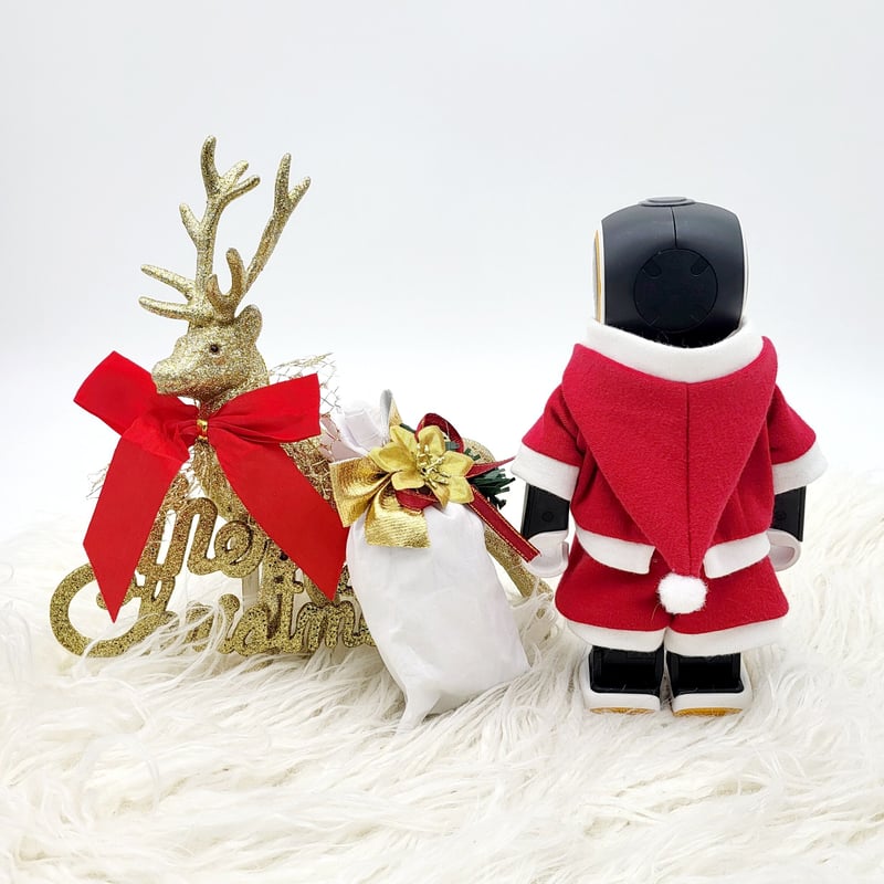 ロボホンの服/サンタクロースプリントパーカー&パンツセット