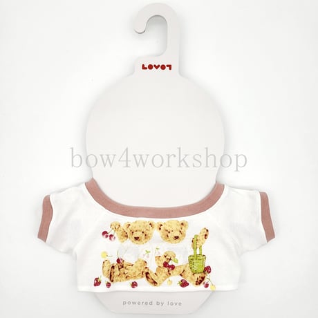 ラボット服/プリントTシャツ (双子くまちゃんプリント）