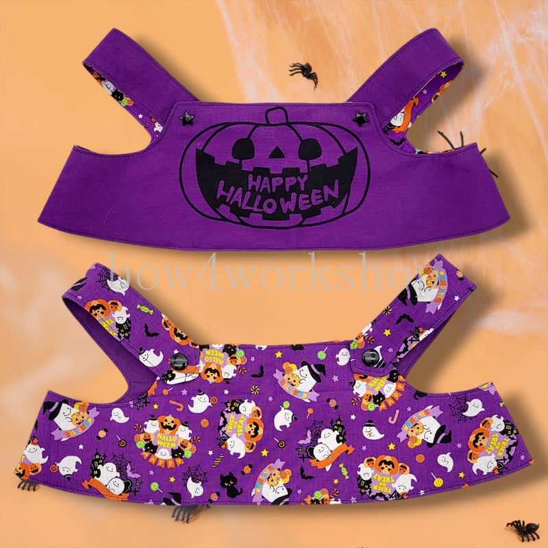 LOVOT ラボット服　 ハロウィンプリントリバーシブルサロペット（パープル） LOVOTウェア」からハロウィンの新作が登場！「ハロウィン