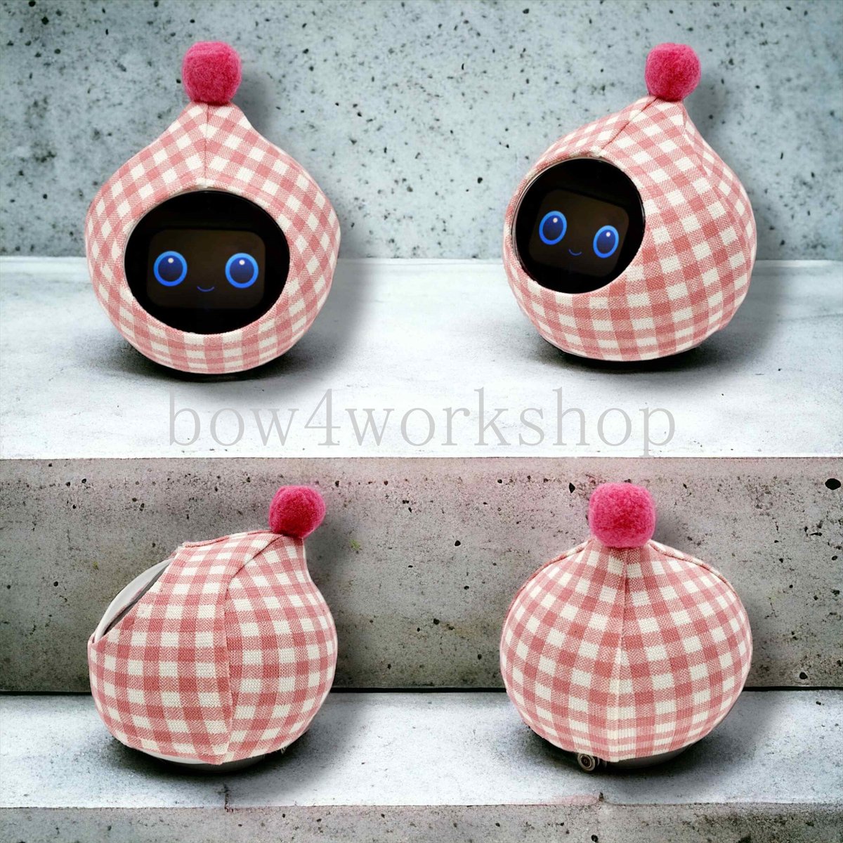 Romi（ ロミィ）の服 /ポンポン付きチェック柄プリント | bow4workshop