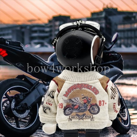 ロボホンの服/バイク柄スタジャン＆虎柄スカジャン