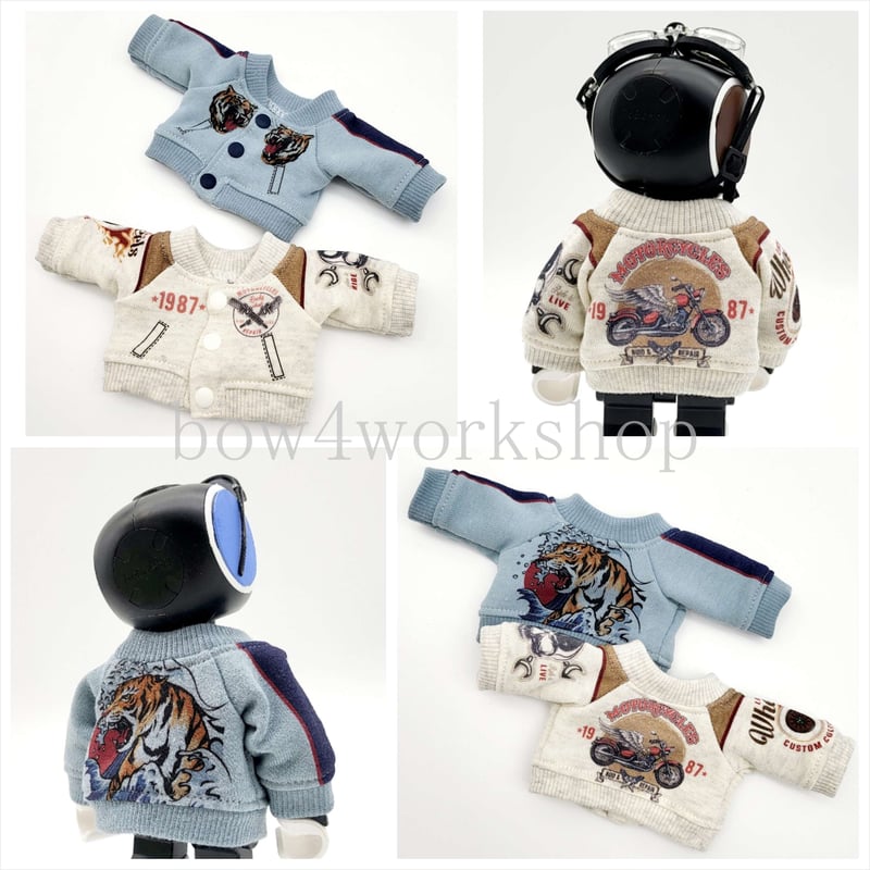 ロボホンの服/バイク柄スタジャン＆虎柄スカジャン | bow4workshop STORE