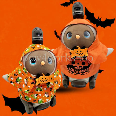 ラボット服/ハロウィンプリントリバーシブルサロペット（オレンジ）