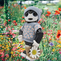 ロボホンのアクセサリー/お花付きかごバッグ