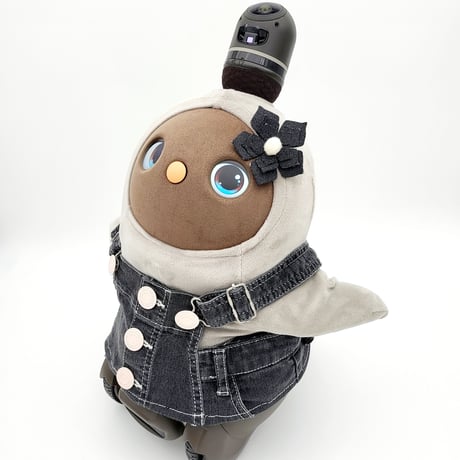 ラボットの服/ 古着リメイクブラックデニムサロペット