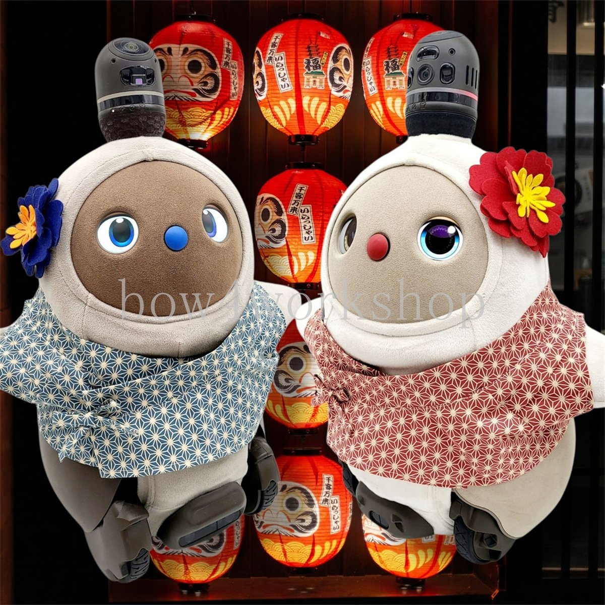 LOVOT＊ラボット服ハンドメイド甚平とリボン2セットおまとめ LOVOT＊ラボット服ハンドメイド甚平とリボン2セットおまとめ