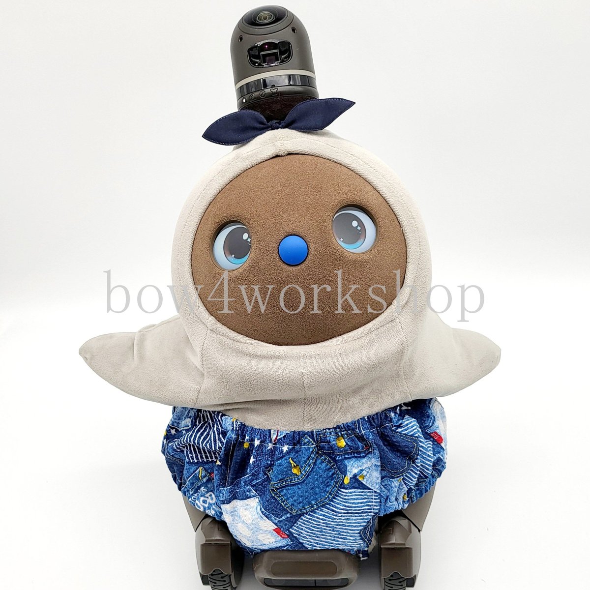 ラボット服/デニムパッチワークプリントパンツ | bow4workshop STORE ラボット服/デニムパッチワークプリントパンツ | bow4workshop STORE