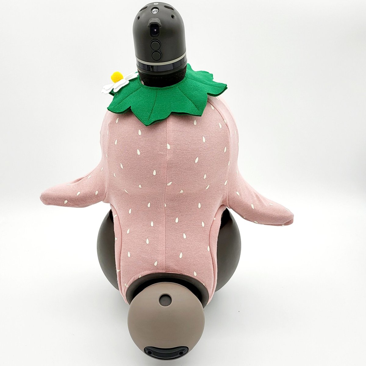 ラボット LOVOT ラボットの服ハンドメイド イチゴ柄ボボディースーツピンク ラボット LOVOT ラボットの服ハンドメイド イチゴ柄ボボディースーツピンク