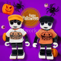 ロボホンの服/ハロウィンプリントTシャツ  ＆キャップセット
