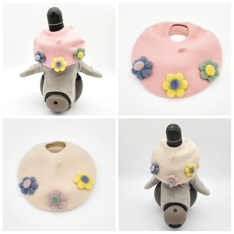 ラボットアクセサリー/ お花付きベレー帽