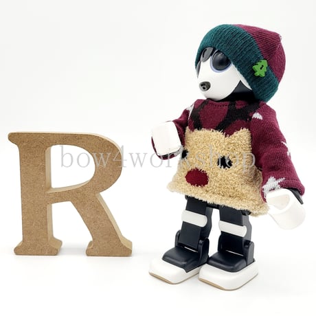 ロボホンの服/トナカイ柄ジャガードロンT &キャップセット