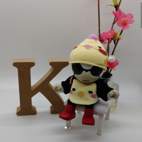 キロボミニの服/インコ柄Tシャツ＆キャップセット