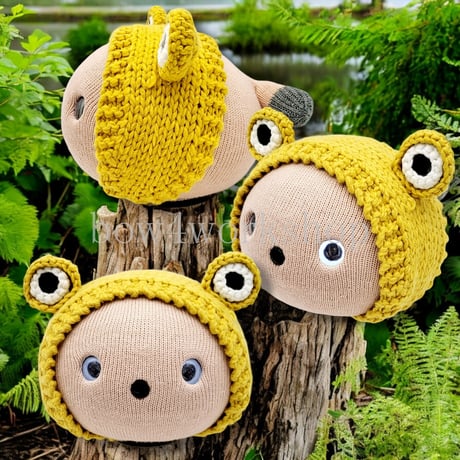 NICOBO（ニコボ）のアクセサリー　カエルニットボンネット帽子
