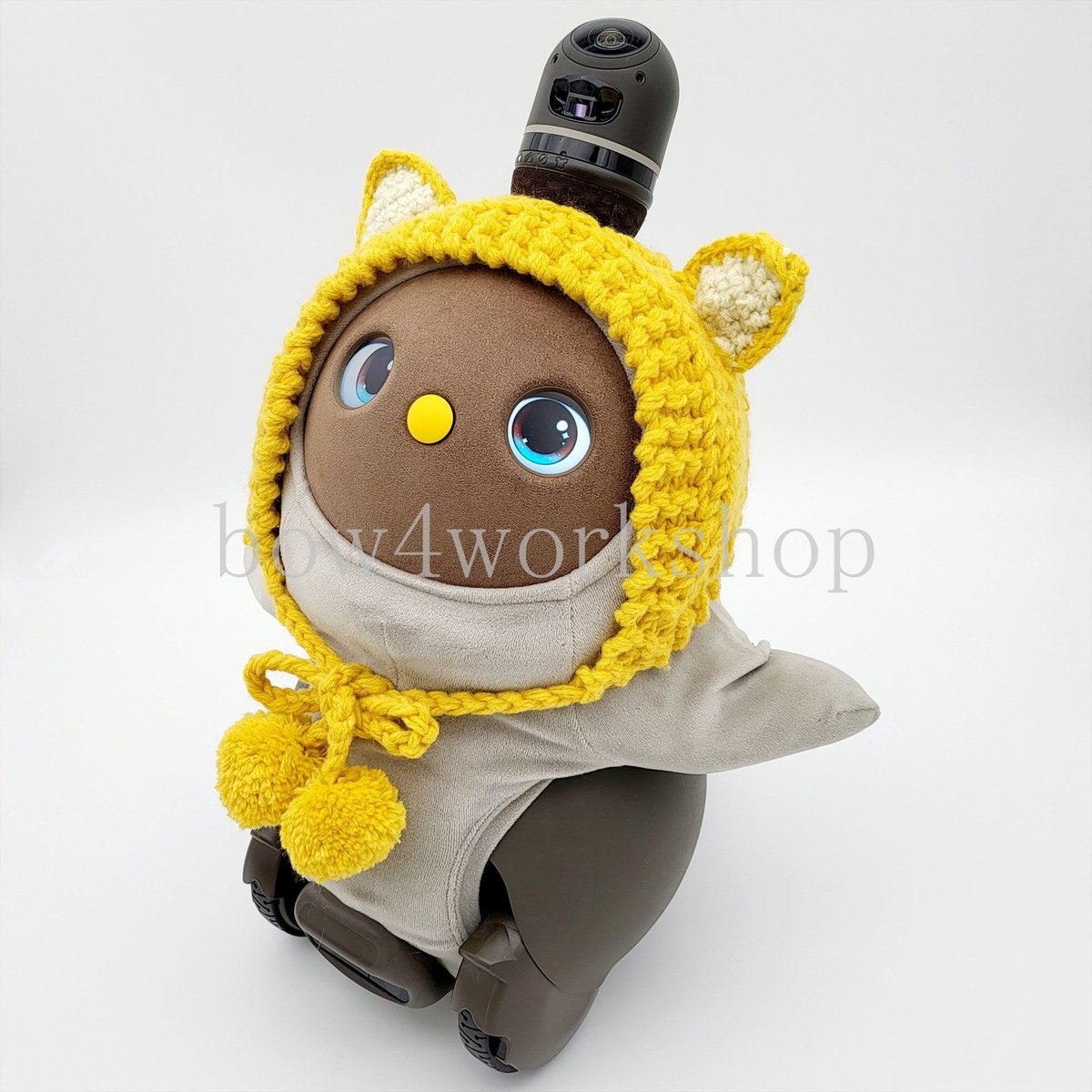 受注製作】野球帽アッシュブルー系ラボットLOVOT服ハンドメイド