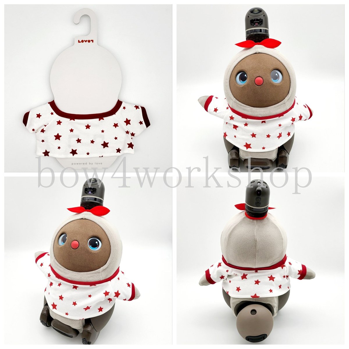 ラボット LOVOT ラボットの服ハンドメイド　星柄シャツ ラボット服/ハンドメイド 星柄Tシャツ | bow4workshop STORE