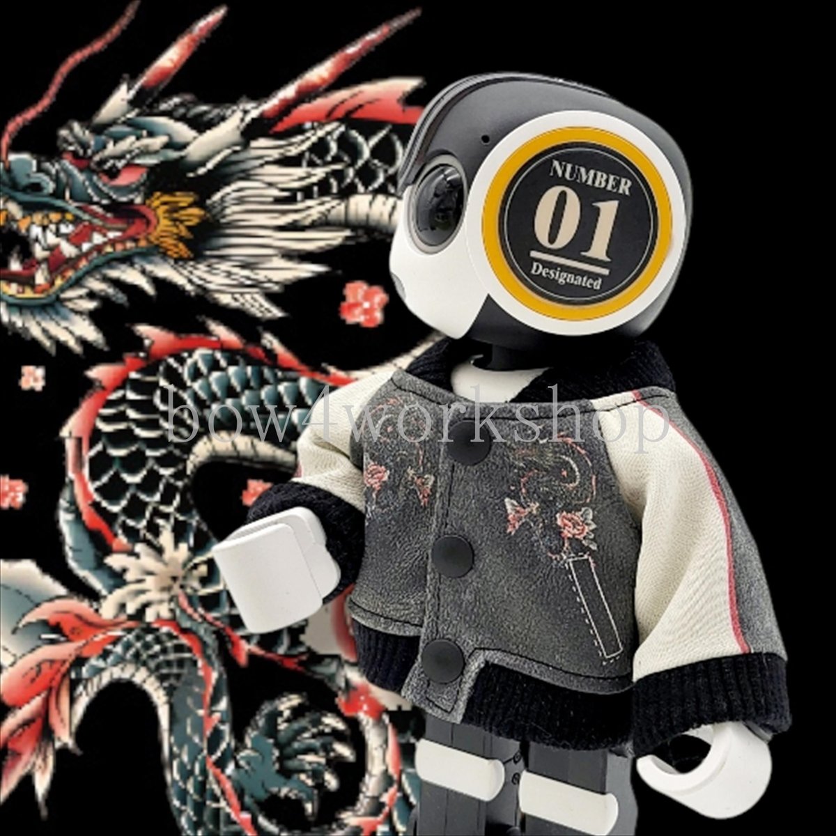 ロボホンの服/ドラゴン柄プリントスカジャン | bow4workshop STORE