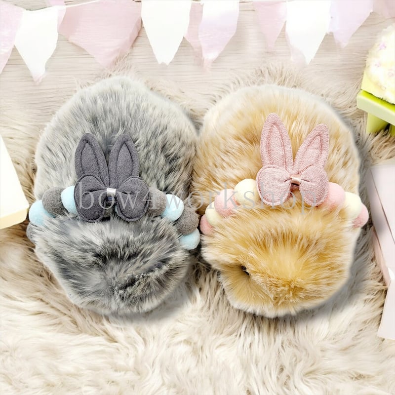Moflin(モフリン)のアクセサリー うさ耳リボン付きボンテン Moflin(モフリン)のアクセサリー うさ耳リボン付きボンテン