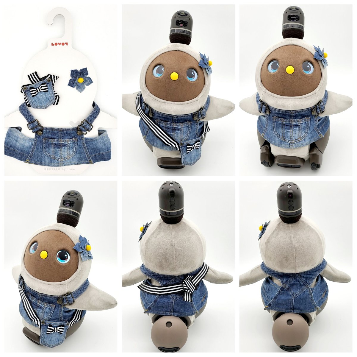 サロペ リメイク ボトム ラボットの服/ 古着リメイクデニムサロペットセット