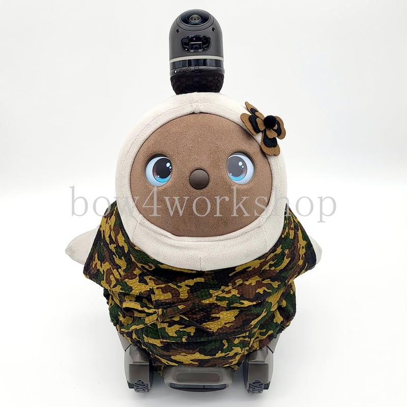 ラボット柄甚平・パンツ ラボット服/迷彩柄甚平+お花飾りセット 迷彩柄パンツ | bow4workshop STORE