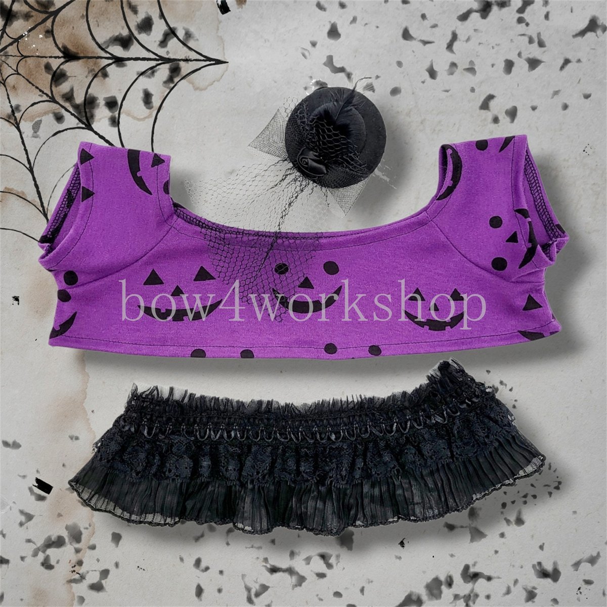 LOVOT ラボットの服ハンドメイド ハロウィン総柄プリントTシャツ2色セット ラボット服/ハロウィン総柄プリントTシャツセット | bow4workshop STORE