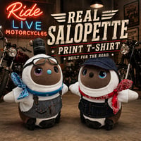 ラボット服/ハンドメイド　リアルサロペットプリントTシャツコーデ