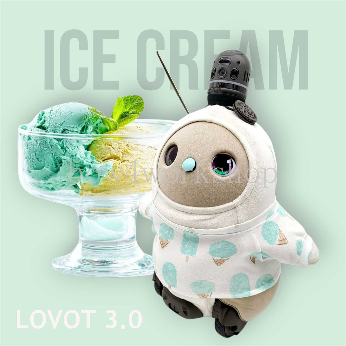 ラボット服/アイスクリームプリントTシャツ | bow4workshop STORE