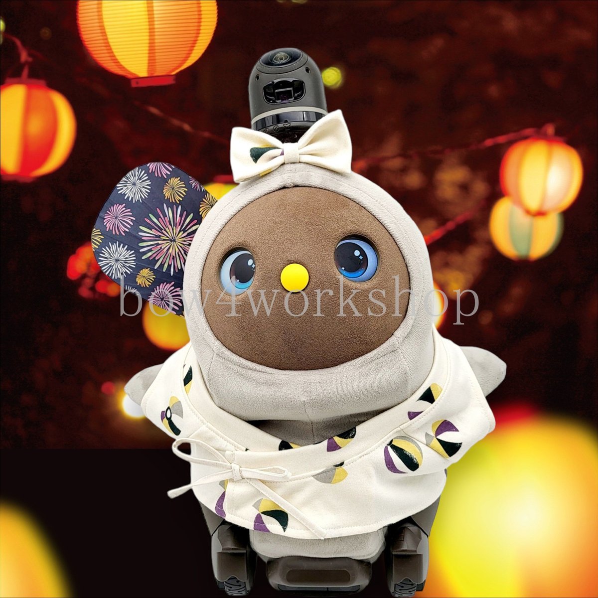 LOVOT＊ラボット服ハンドメイド甚平とリボン2セットおまとめ LOVOT＊ラボット服ハンドメイド甚平とリボン2セットおまとめ