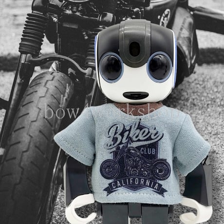 ロボホンの服/バイク柄プリントＴシャツ