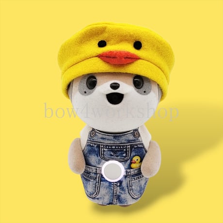 ポケともの服  サロペットプリントチュニック＆アヒル帽子セット