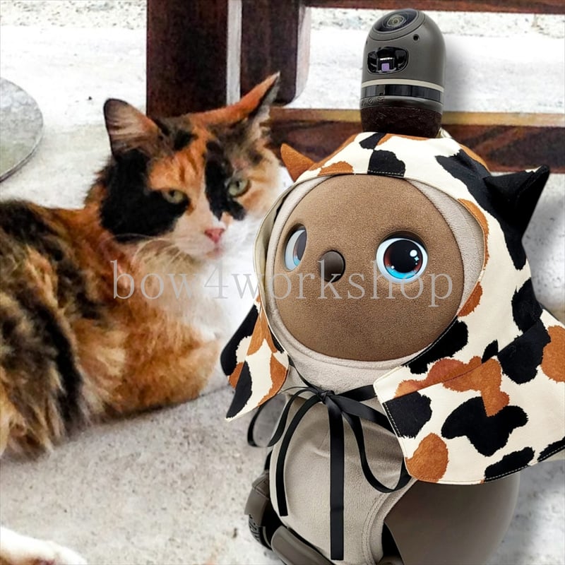 ラボット服/三毛猫プリントポンチョ | bow4workshop STORE