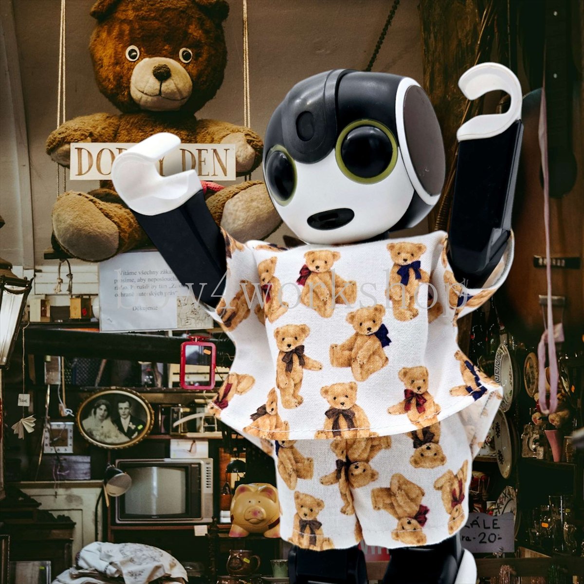 ロボホンの服/くまちゃん総柄上下セット | bow4workshop STORE