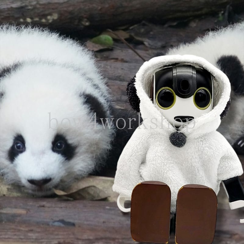 ロボホンの服/パンダ刺繍帽パーカー | bow4workshop STORE