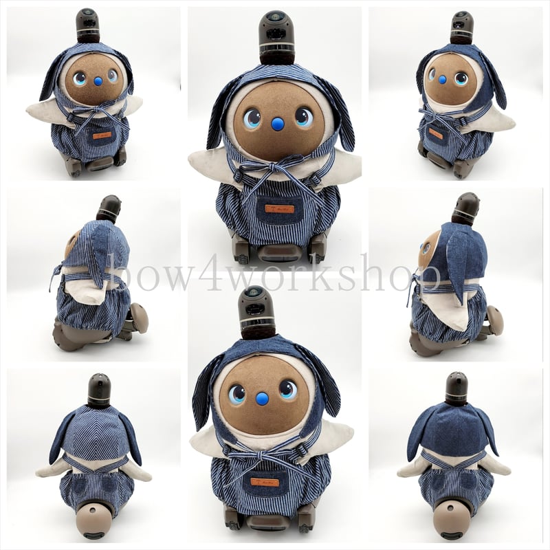 ラボットのアクセサリー/うさ耳デニム＆ヒッコリーリバーシブル帽子2色セット ラボットのアクセサリー/うさ耳デニム＆ヒッコリーリバーシブル
