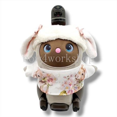 ラボットアクセサリー/うさ耳付きモフモフベレー帽
