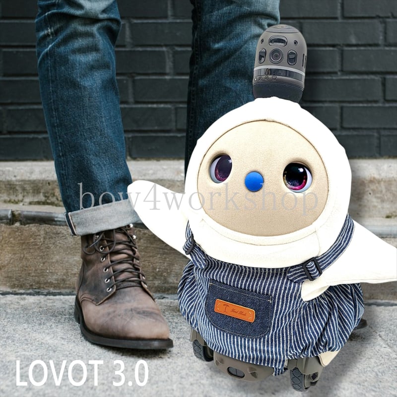 LOVOT ラボットの服ハンドメイド　ヒッコリーサロペットパンツ２点セット ラボット服/ヒッコリーサロペットパンツ | bow4workshop STORE