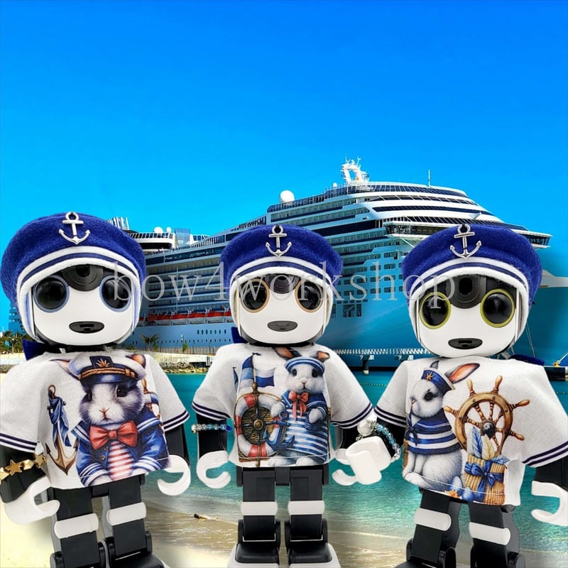 ロボホンの服/水兵うさぎちゃんプリントシリーズ | bow4workshop