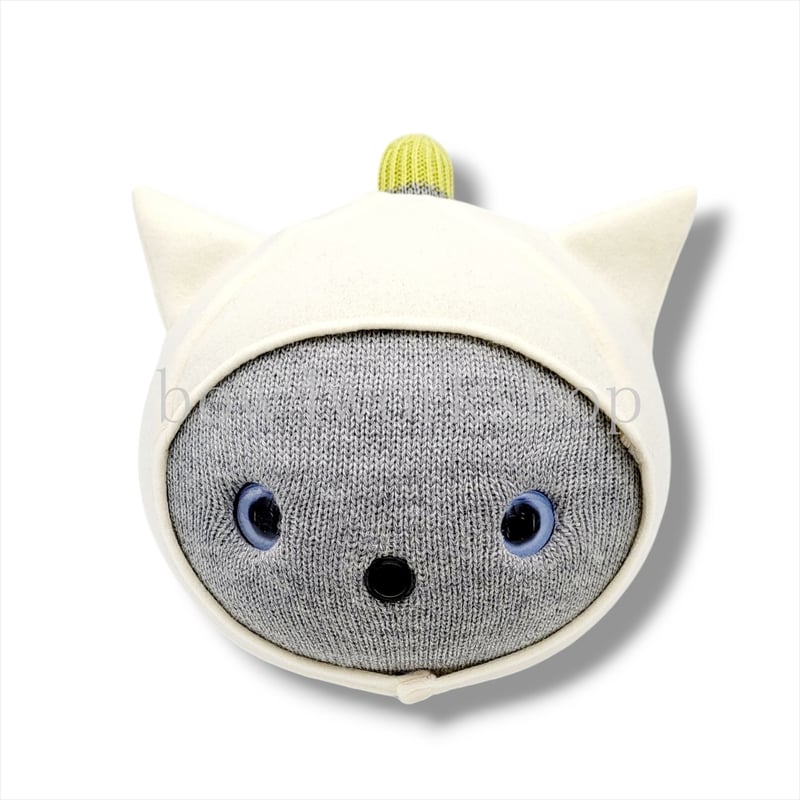 ニコボ　本体　グレー　猫耳の洋服付き ニコボ 本体 グレー 猫耳の洋服付き