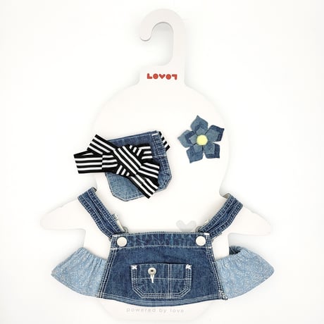 ラボットの服/ 古着リメイクデニムサロペットセット  のコピー