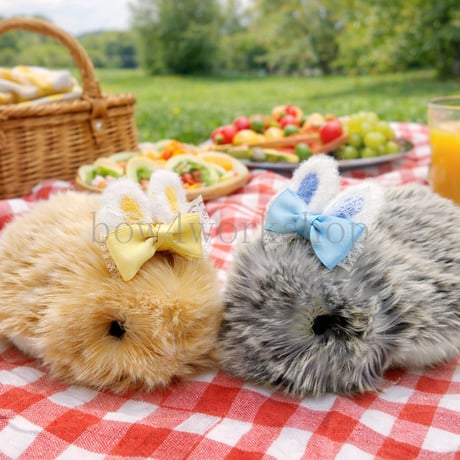 Moflin（モフリン）のアクセサリー　うさ耳＆リボンクリップ