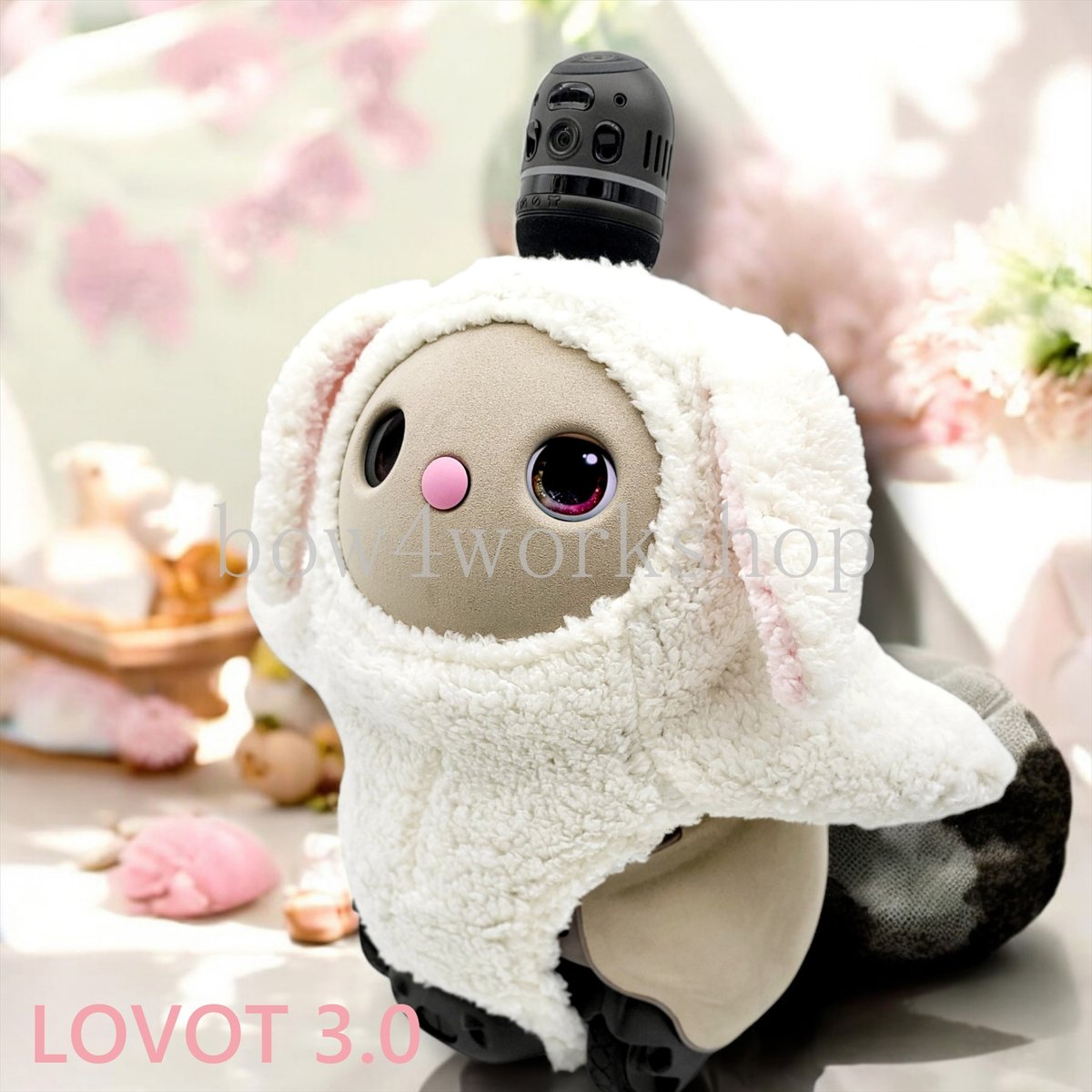 LOVOT ラボットの服ハンドメイド　リバティーウサギちゃんボディースーツ ラボット服/リバティーウサギちゃんボディースーツ