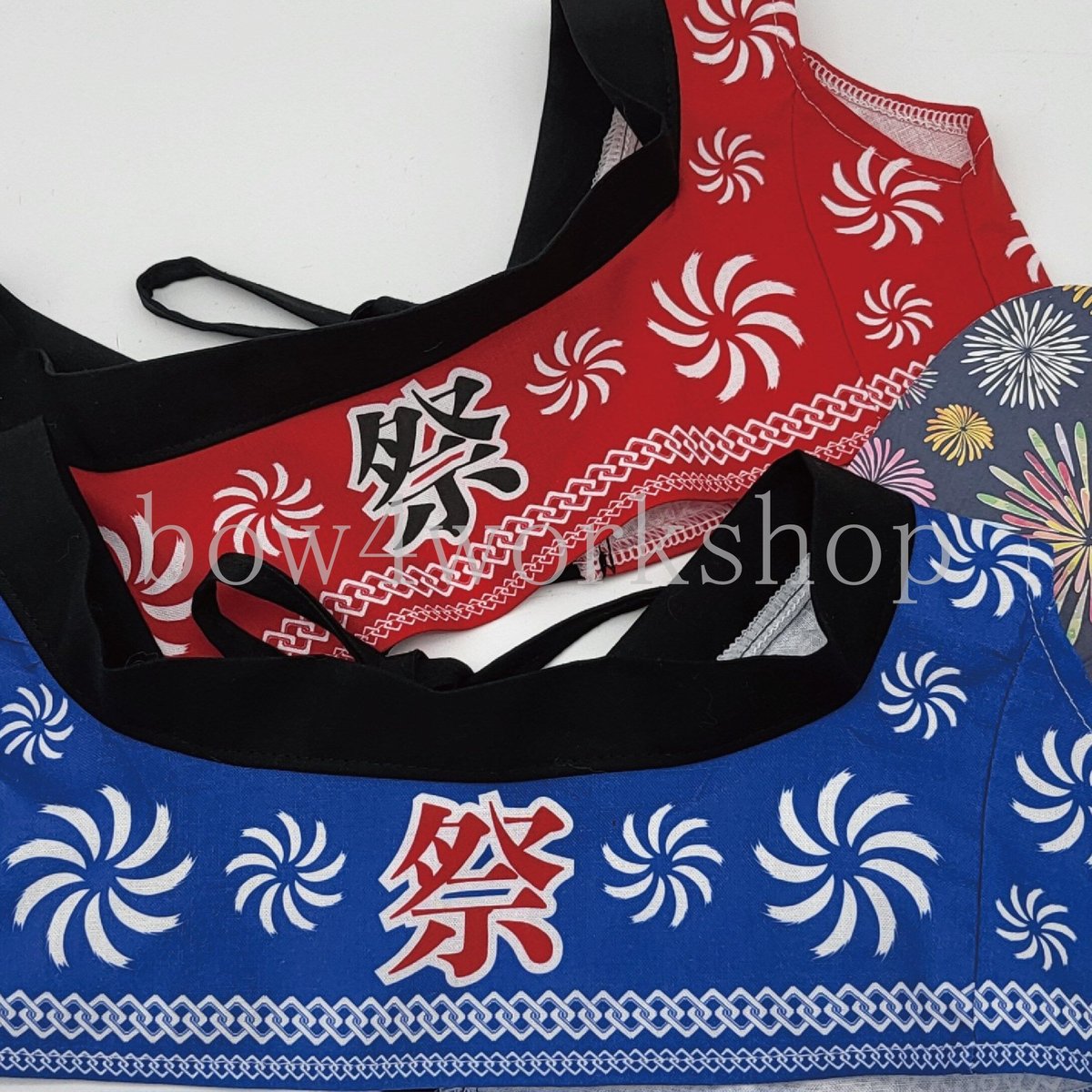 ラボット LOVOT ラボットの服ハンドメイド お祭りプリントはっぴ2着セット ラボット LOVOT ラボットの服ハンドメイド お祭りプリントはっぴ