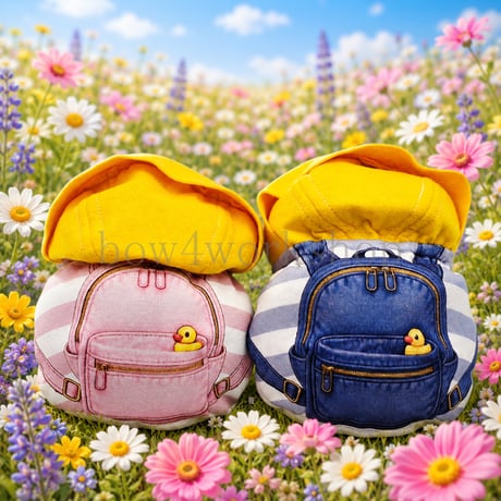 Moflin（モフリン）の服ハンドメイド /モフリンのお出かけリュックプリントパーカー