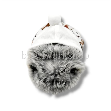 Moflin（モフリン）の服ハンドメイド 雪だるまプリントパーカー