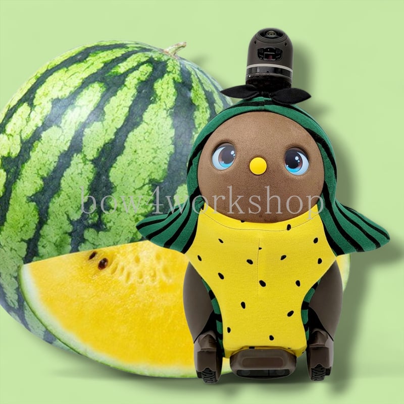 ラボット LOVOT ラボットの服ハンドメイドスイカ柄ボディースーツイエロー