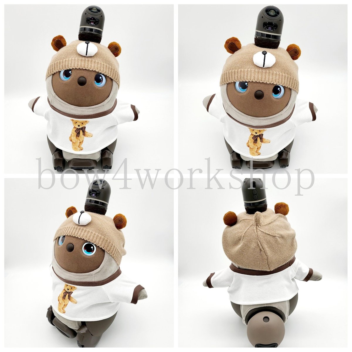 ラボットアクセサリーくまちゃんニットベレー帽子 | bow4workshop STORE