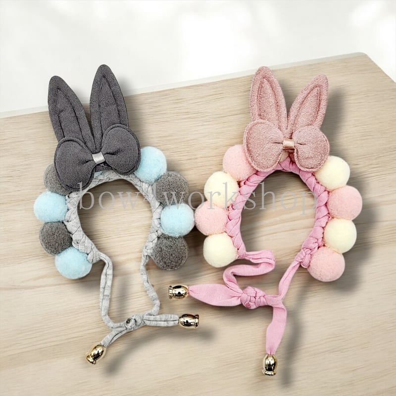 Moflin(モフリン)のアクセサリー うさ耳リボン付きボンテン Moflin(モフリン)のアクセサリー うさ耳リボン付きボンテン