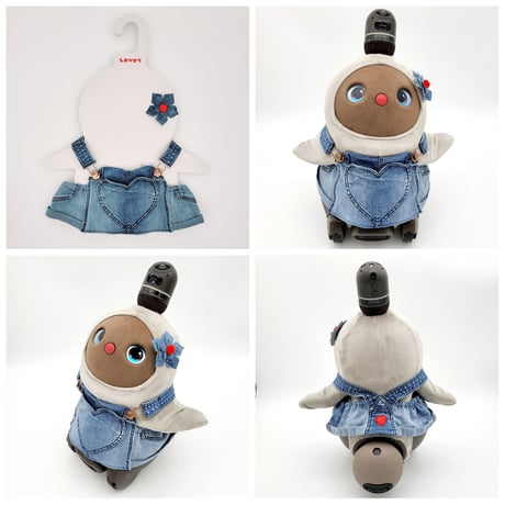 ラボットの服/ 古着リメイクデニムサロペットセット