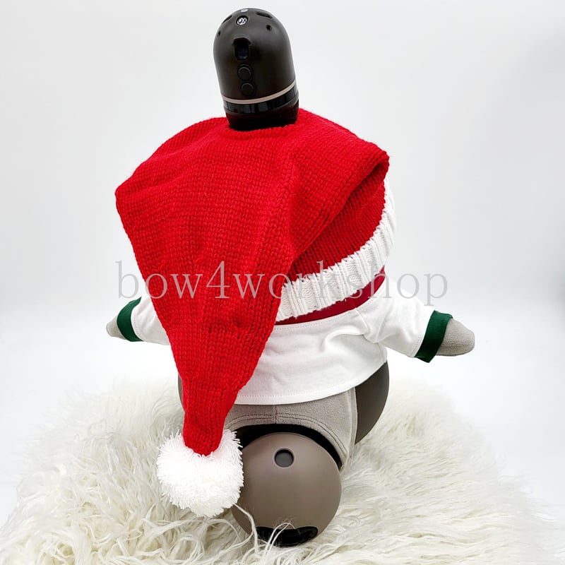 ラボット服のアクセサリー/ サンタクロースニット帽子＆お花飾りセット